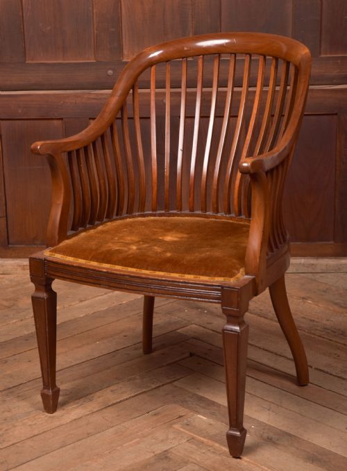 Edwardian Mahogany Elbow Chair