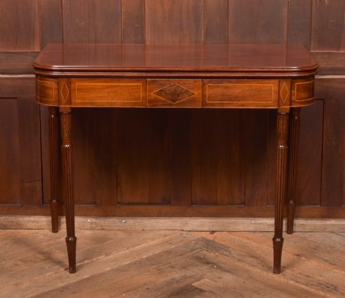 Regency Mahogany Fold Over Tea Table