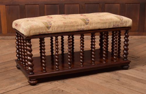 Victorian Mahogany Country House Stool
