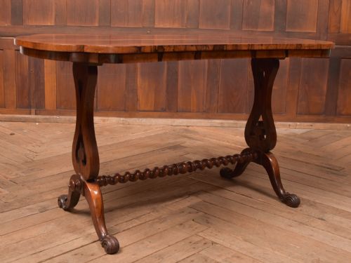 VICTORIAN ROSEWOOD STRETCHER TABLE - ADDITIONAL PHOTO 2