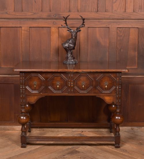 Edwardian Oak Jacobean Side Table