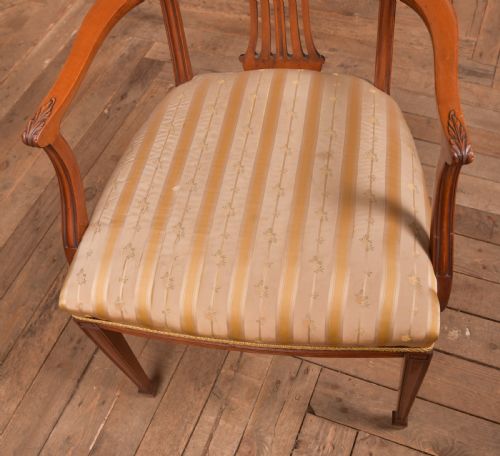EDWARDIAN SATIN WOOD ARM CHAIR - ADDITIONAL PHOTO 1