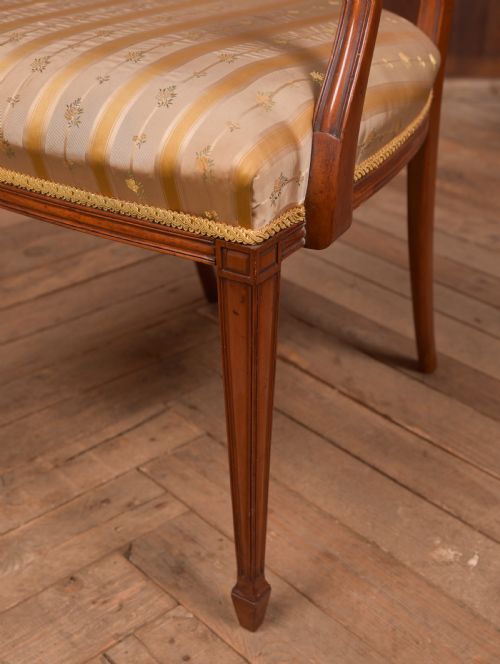 EDWARDIAN SATIN WOOD ARM CHAIR - ADDITIONAL PHOTO 5