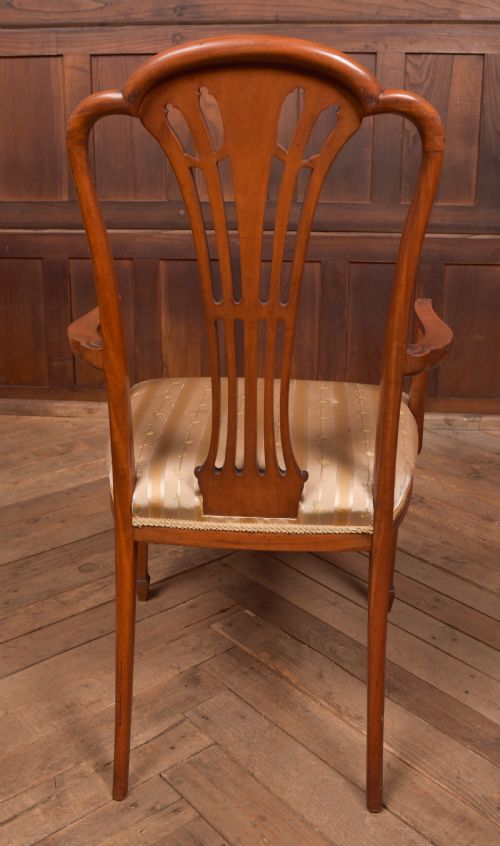 EDWARDIAN SATIN WOOD ARM CHAIR - ADDITIONAL PHOTO 9