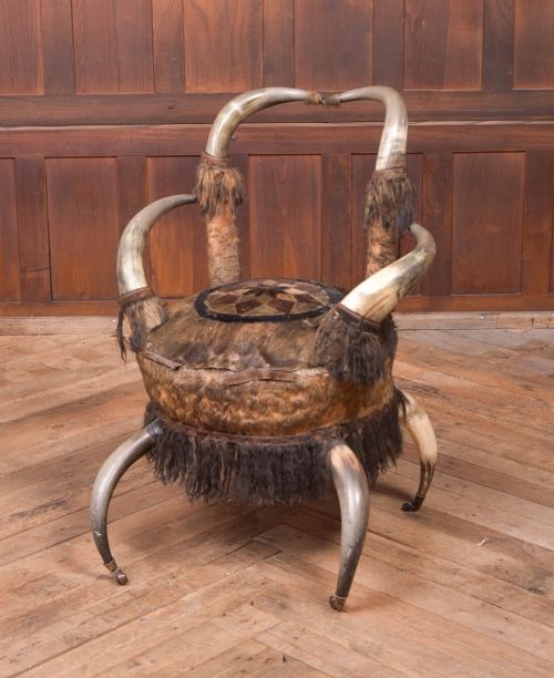 19th Century Cow Horn Arm Chair