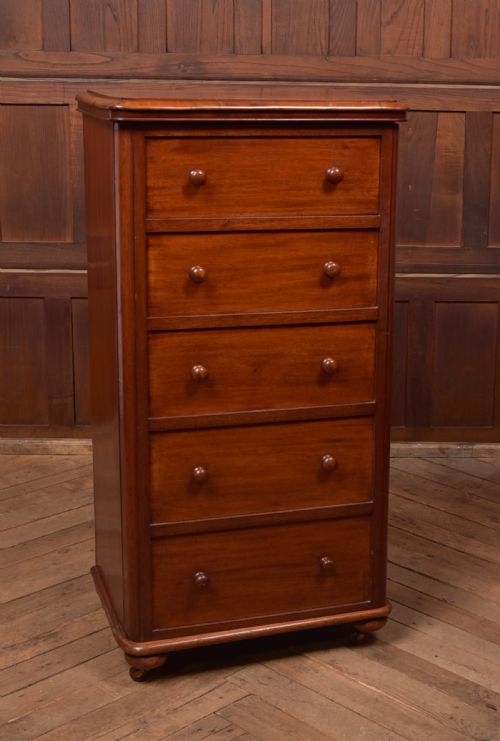 Victorian Mahogany Secretaire Wellington Chest