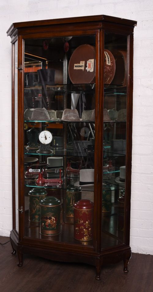19th Century Mahogany Corner Display Cabinet