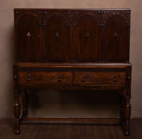 Scottish Oak Cabinet on Stand by A. Gardner and Son Glasgow