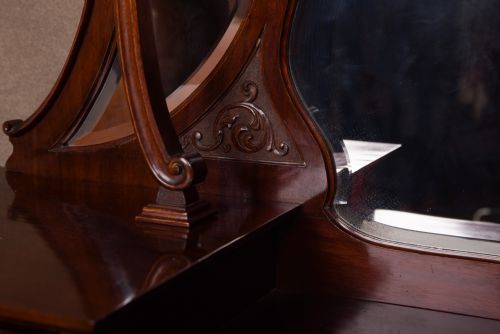 EDWARDIAN MAHOGANY MIRROR BACK DISPLAY CABINET - ADDITIONAL PHOTO 3