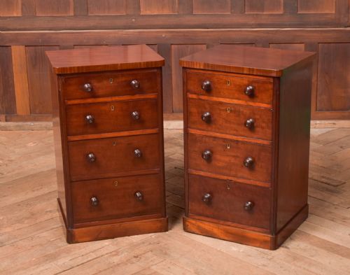 Victorian Mahogany Bedside Drawers