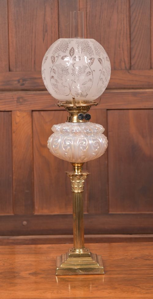 Victorian Brass Oil / Paraffin Lamp