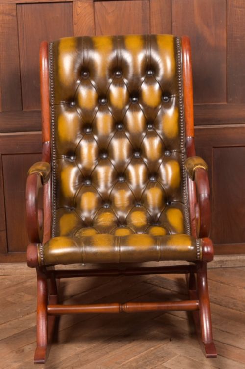 Leather Upholstered Slipper Style / Rocking Chair
