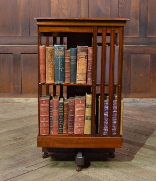 Edwardian Mahogany Revolving Bookcase