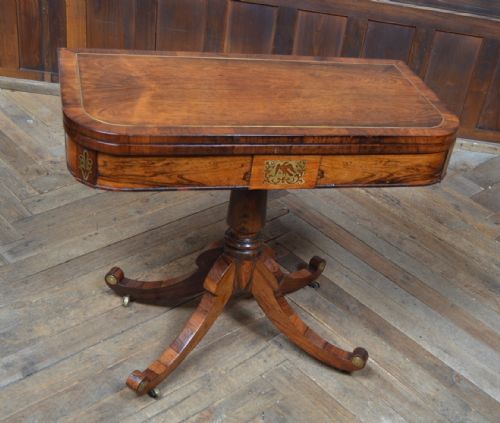 REGENCY ROSEWOOD CARD TABLE - ADDITIONAL PHOTO 1