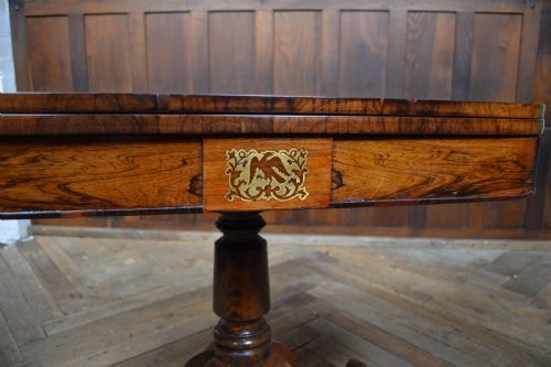 REGENCY ROSEWOOD CARD TABLE - ADDITIONAL PHOTO 2