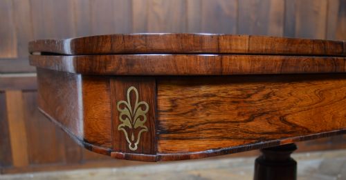 REGENCY ROSEWOOD CARD TABLE - ADDITIONAL PHOTO 3