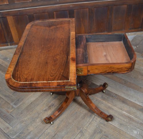 REGENCY ROSEWOOD CARD TABLE - ADDITIONAL PHOTO 10
