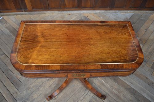 REGENCY ROSEWOOD CARD TABLE - ADDITIONAL PHOTO 12
