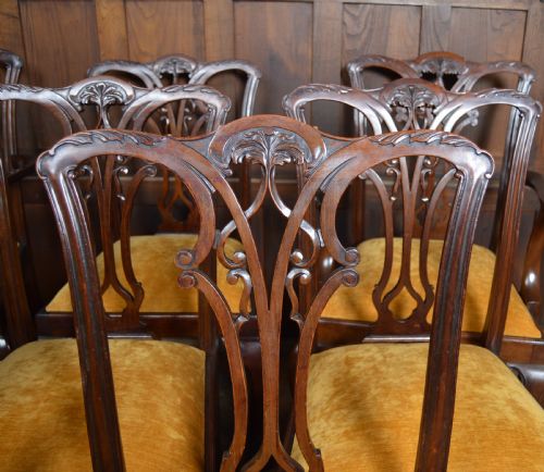 SET OF 8 CHIPPENDALE STYLE DINING CHAIRS - ADDITIONAL PHOTO 1
