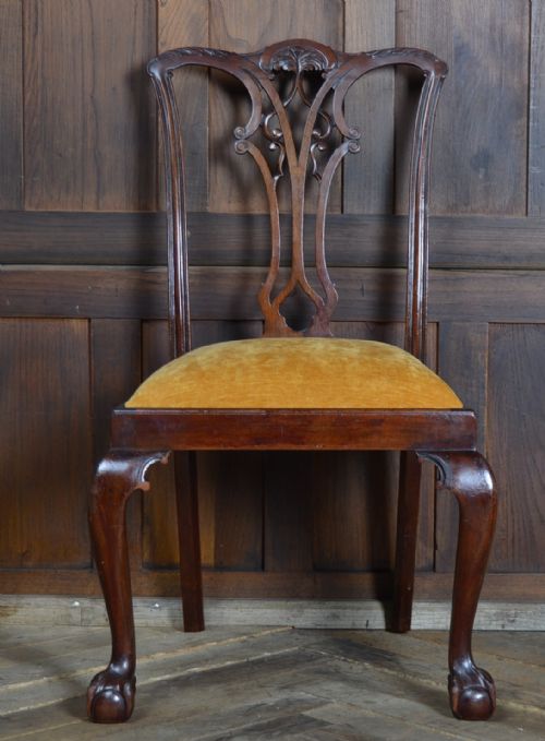 SET OF 8 CHIPPENDALE STYLE DINING CHAIRS - ADDITIONAL PHOTO 5