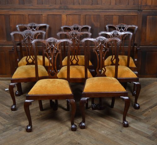 SET OF 8 CHIPPENDALE STYLE DINING CHAIRS - ADDITIONAL PHOTO 13