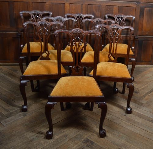 SET OF 8 CHIPPENDALE STYLE DINING CHAIRS - ADDITIONAL PHOTO 14