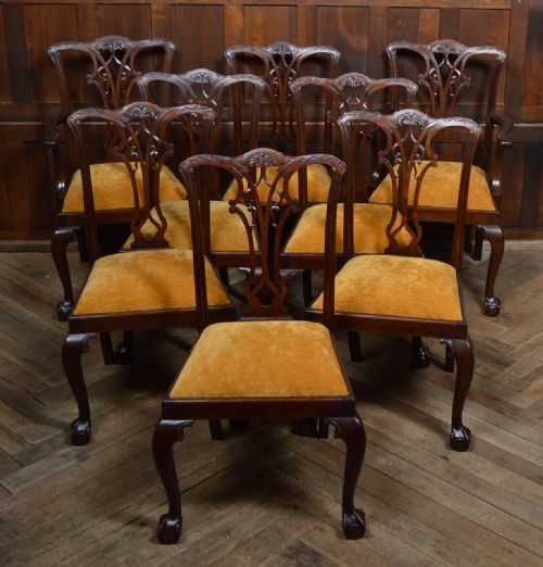 SET OF 8 CHIPPENDALE STYLE DINING CHAIRS - ADDITIONAL PHOTO 15