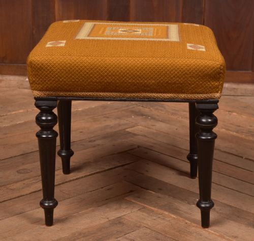 VICTORIAN EBONY STOOL - ADDITIONAL PHOTO 4