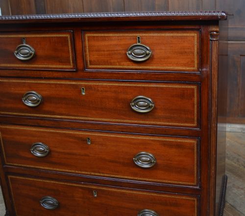 EDWARDIAN MAHOGANY CHEST OF DRAWERS - ADDITIONAL PHOTO 2