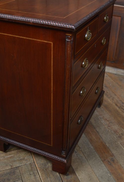 EDWARDIAN MAHOGANY CHEST OF DRAWERS - ADDITIONAL PHOTO 5