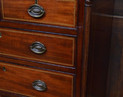EDWARDIAN MAHOGANY CHEST OF DRAWERS - ADDITIONAL PHOTO 14