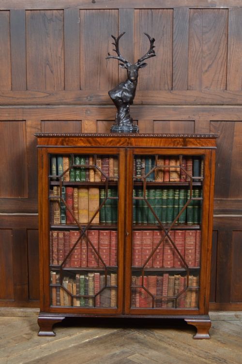 Edwardian Mahogany Bookcase/ Display Cabinet
