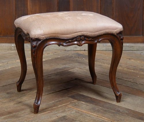 Victorian French Walnut Stool