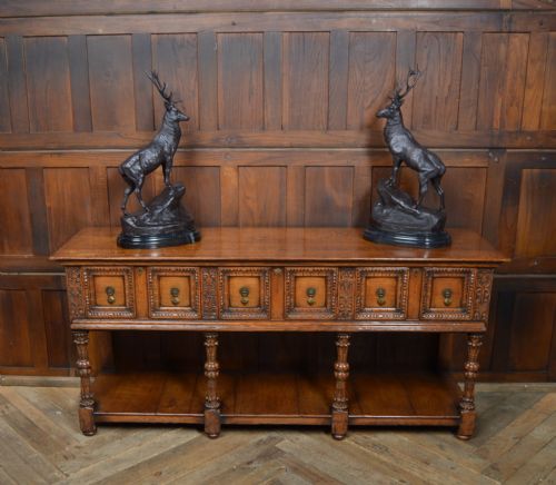 Edwardian Oak Pot Board Dresser Base