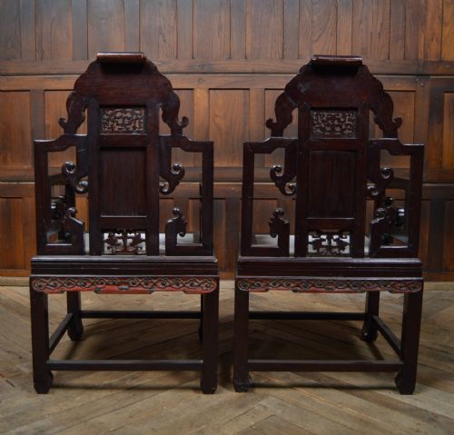 PAIR OF CHINESE ARM CHAIRS - ADDITIONAL PHOTO 17