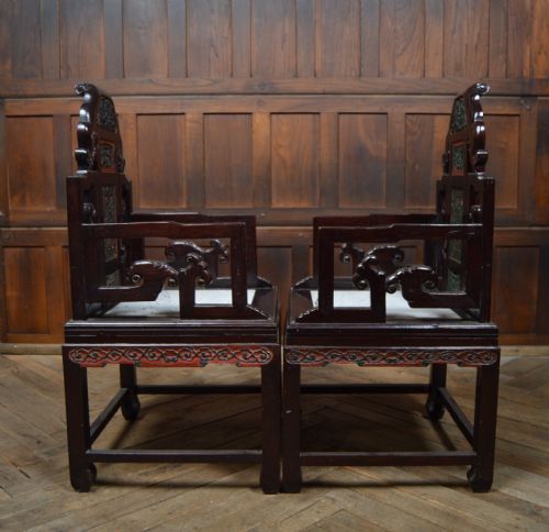 PAIR OF CHINESE ARM CHAIRS - ADDITIONAL PHOTO 18