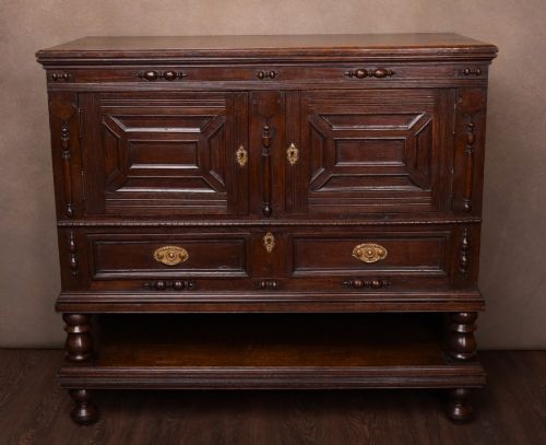 19th Century Oak Court Cupboard