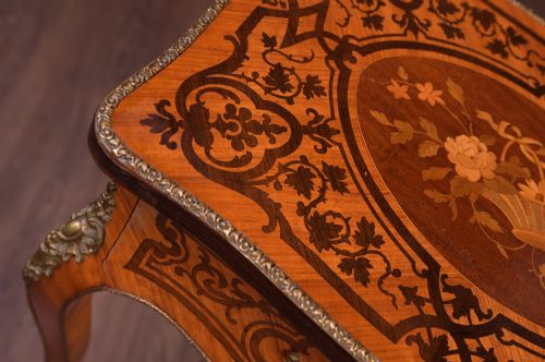 VICTORIAN SATINWOOD SIDE TABLE - ADDITIONAL PHOTO 4
