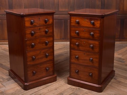 Pair of Victorian Mahogany Bedside Chest