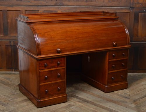 Victorian Mahogany Cylinder Desk