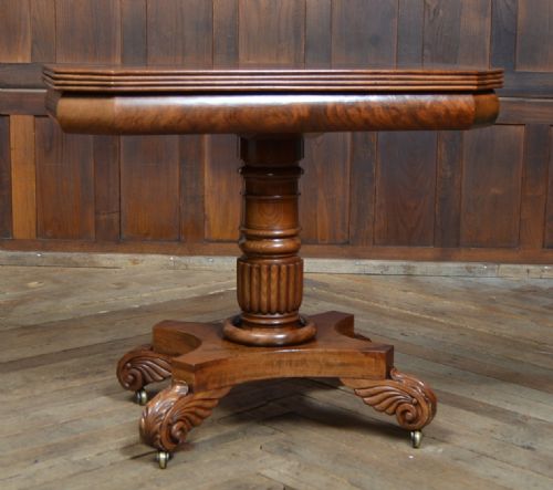 WILLIAM IV MAHOGANY FOLD OVER TEA TABLE - ADDITIONAL PHOTO 1