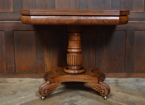 WILLIAM IV MAHOGANY FOLD OVER TEA TABLE - ADDITIONAL PHOTO 2