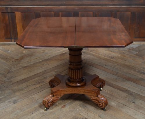 WILLIAM IV MAHOGANY FOLD OVER TEA TABLE - ADDITIONAL PHOTO 8