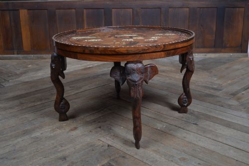 Indian Rosewood Elephant Table