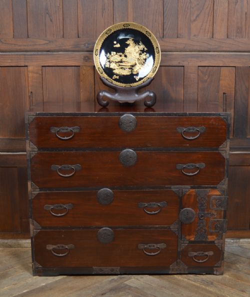 Japanese Elm Wood Tansu Chest