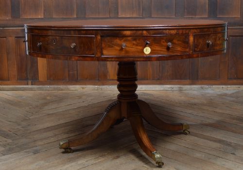 Regency Mahogany Drum Table