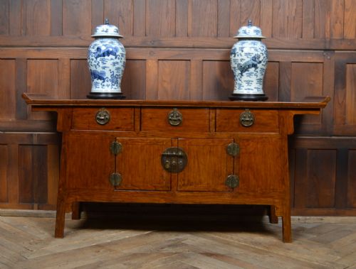 Chinese Elm Wood Sideboard/ Dresser