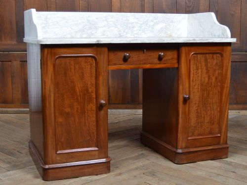 Victorian Marble Top Mahogany Wash Stand
