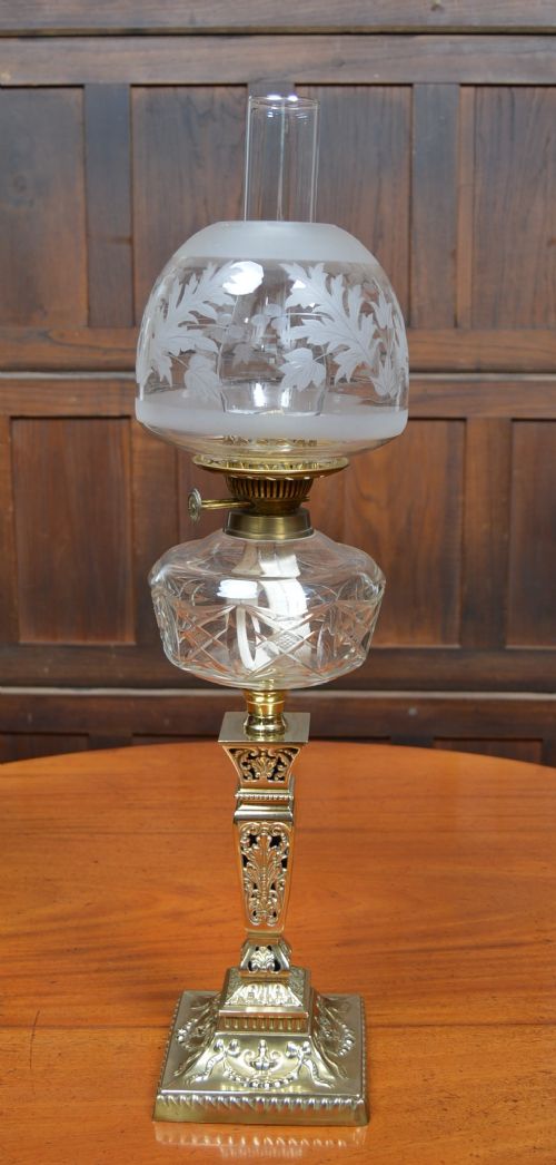 Victorian Brass Paraffin Lamp