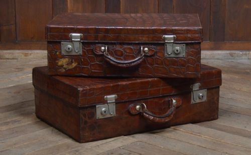 Pair of Cawnpore Faux Crocodile Cases